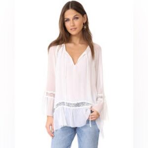 alice + olivia Sheer White Tunic Blouse
XS